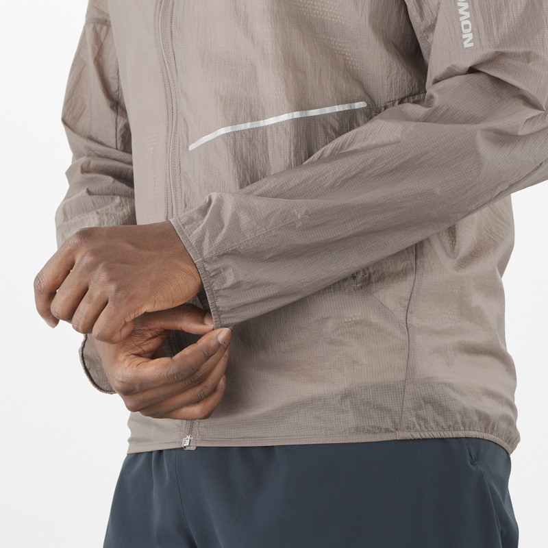 Salomon Sense Aero Wind Men's Jacket in Iron-6