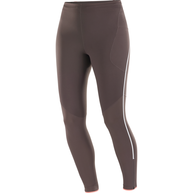 Salomon Sense Aero Stow Women's Running Tight in Coffee Bean