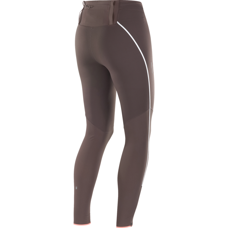 Salomon Sense Aero Stow Women's Running Tight in Coffee Bean-1