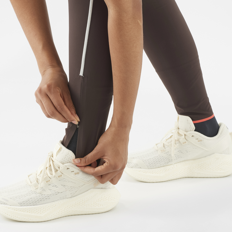 Salomon Sense Aero Stow Women's Running Tight in Coffee Bean-3