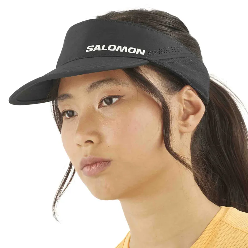 Salomon SHAKEout Unisex Running Visor in Deep Black-1