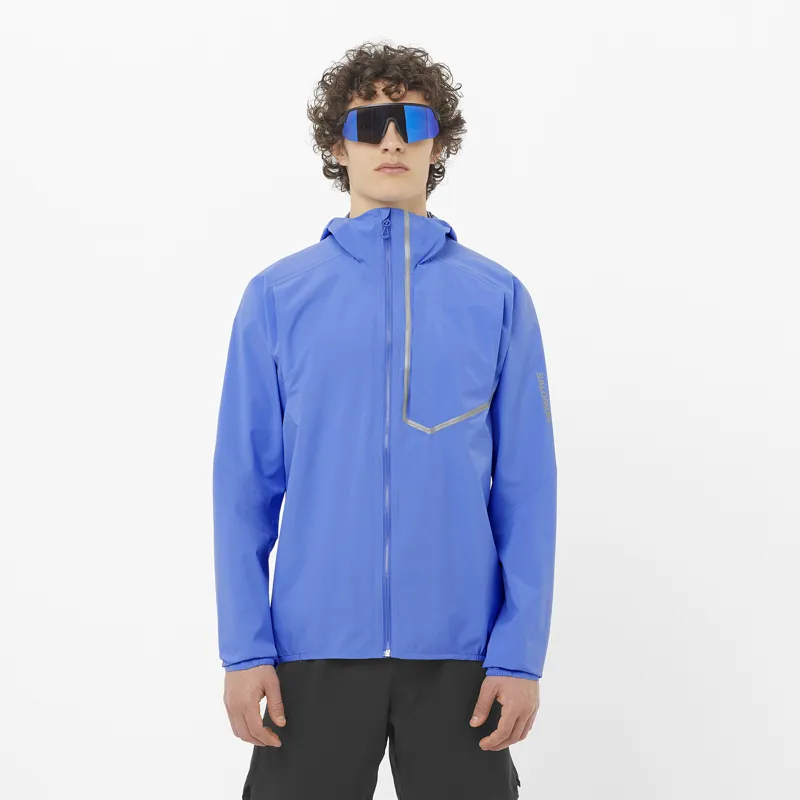 Salomon Bonatti Trail Men's Waterproof Running Jacket in Ultramarine Blue-1