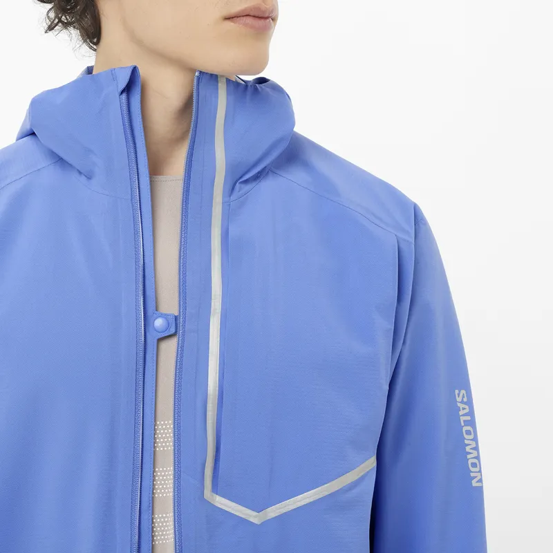 Salomon Bonatti Trail Men's Waterproof Running Jacket in Ultramarine Blue-3