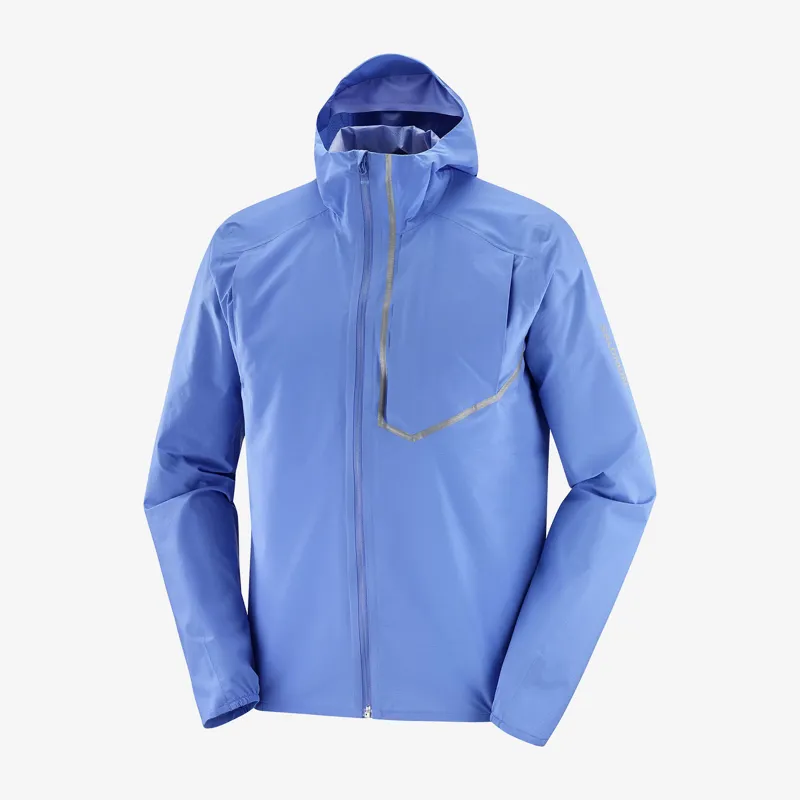 Salomon Bonatti Trail Men's Waterproof Running Jacket in Ultramarine Blue