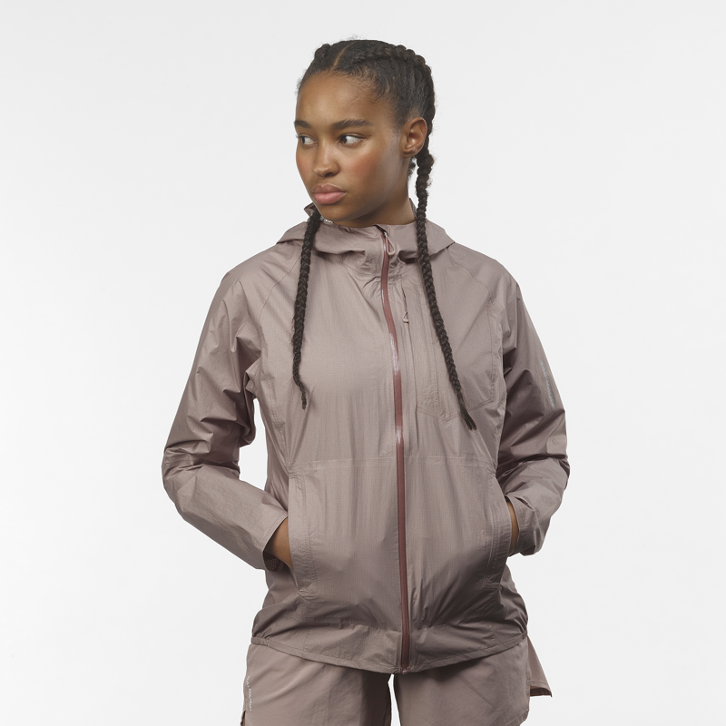 Salomon Bonatti Women's Waterproof Running Jacket in Etherea -1