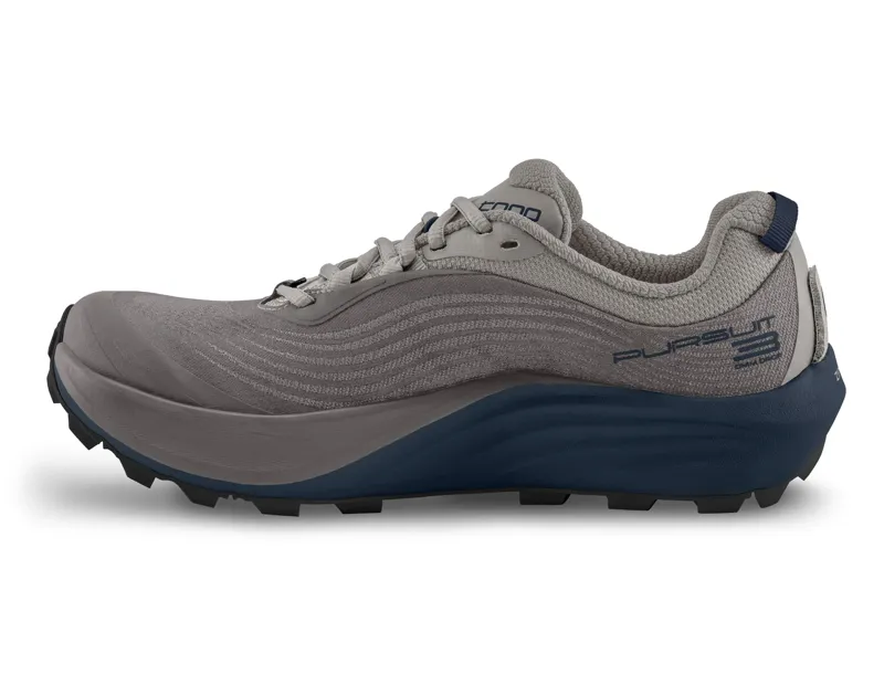 Topo Athletic Pursuit 3 Men's Trail Running Shoe in Grey/Navy-3