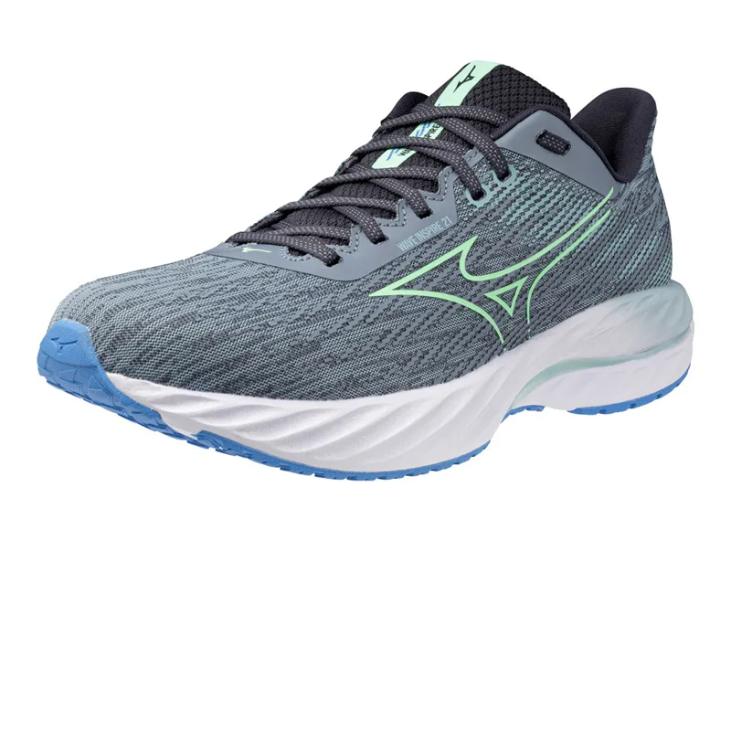 Mizuno Wave Inspire 21 Men's Road Running Shoe in Tradewinds/Neo Mint/Frontier Blue -4