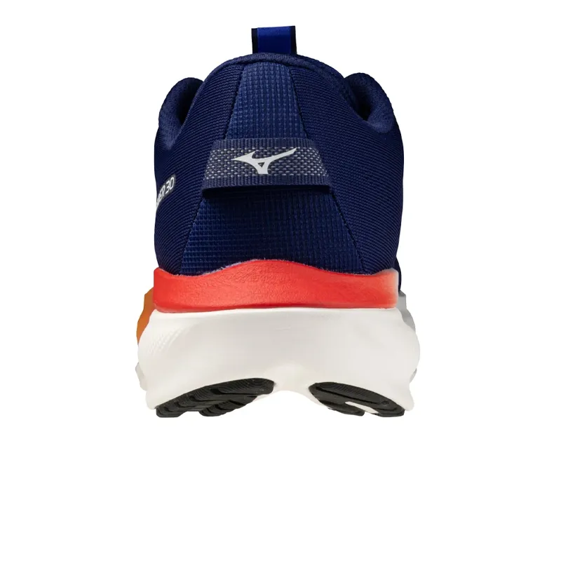 Mizuno Wave Rider 30 Men's Road Running Shoe in Beacon Blue/White/Artisan Gold-4