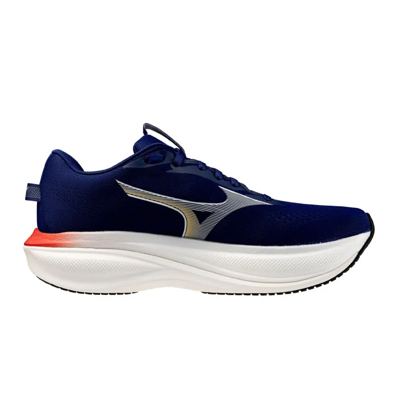 Mizuno Wave Rider 30 Men's Road Running Shoe in Beacon Blue/White/Artisan Gold