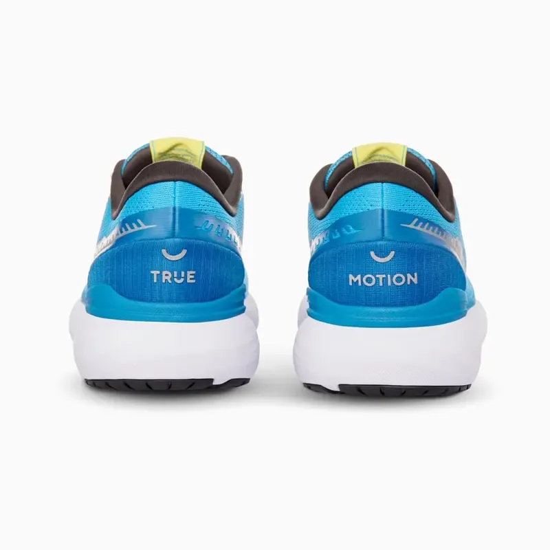 True Motion U-TECH Nevos 3 Men's Road Running Shoe in Dresden Blue/Mykonos Blue/Blazing Yellow-3