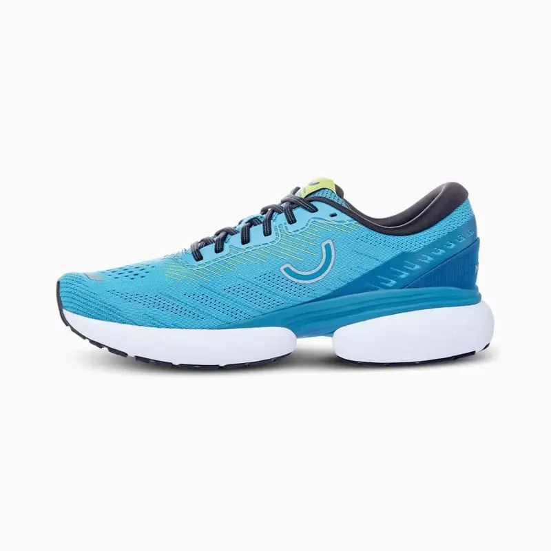 True Motion U-TECH Nevos 3 Men's Road Running Shoe in Dresden Blue/Mykonos Blue/Blazing Yellow-2