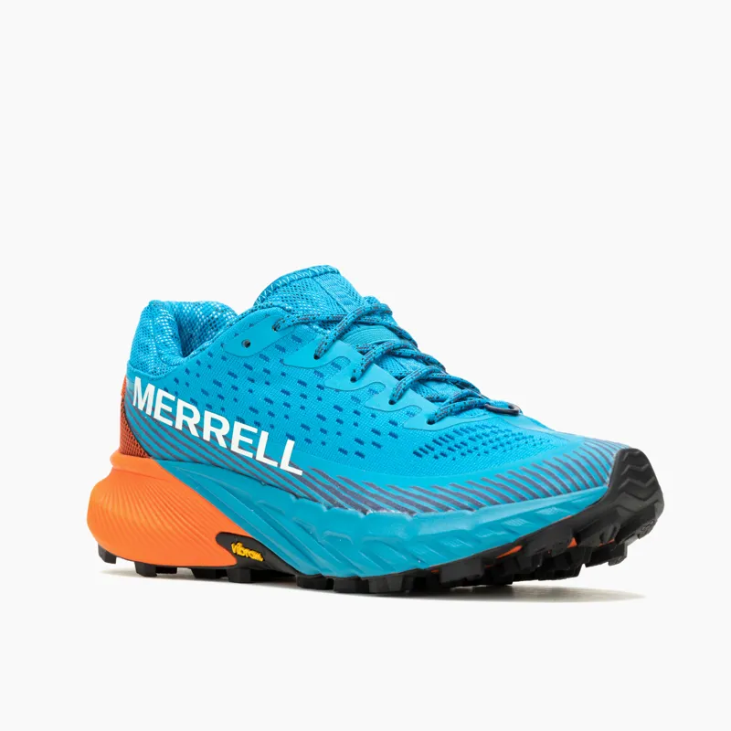 Merrell Agility Peak 5 Women's Trail Running Shoe in Tahoe/Tangerine-5