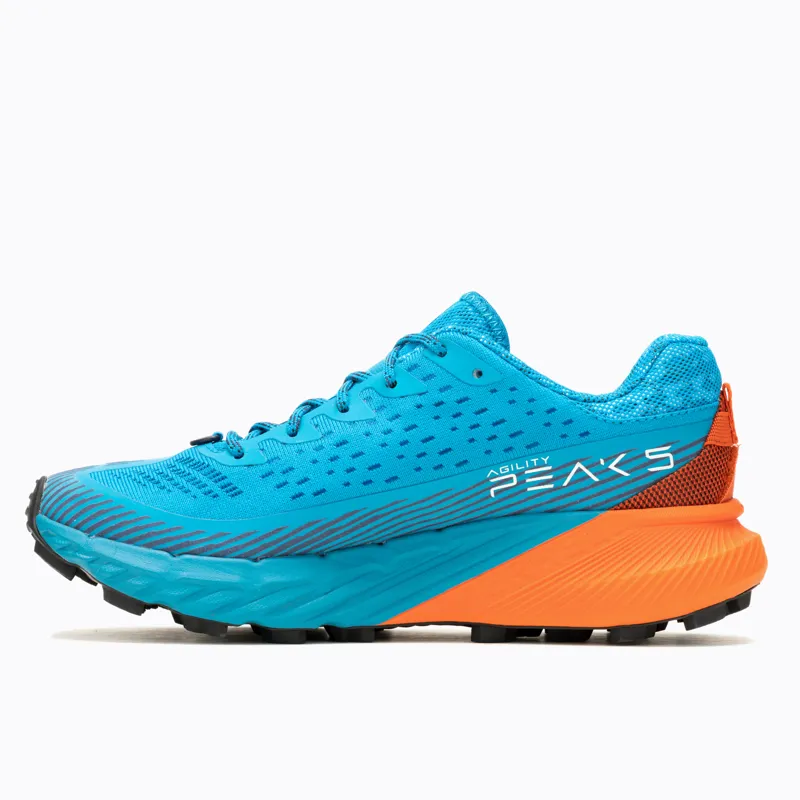 Merrell Agility Peak 5 Women's Trail Running Shoe in Tahoe/Tangerine-3