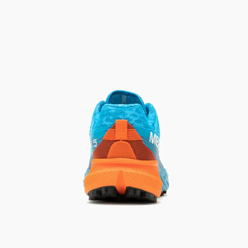 Merrell Agility Peak 5 Women's Trail Running Shoe in Tahoe/Tangerine-4