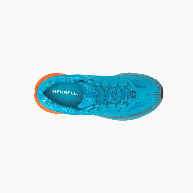 Merrell Agility Peak 5 Women's Trail Running Shoe in Tahoe/Tangerine-2