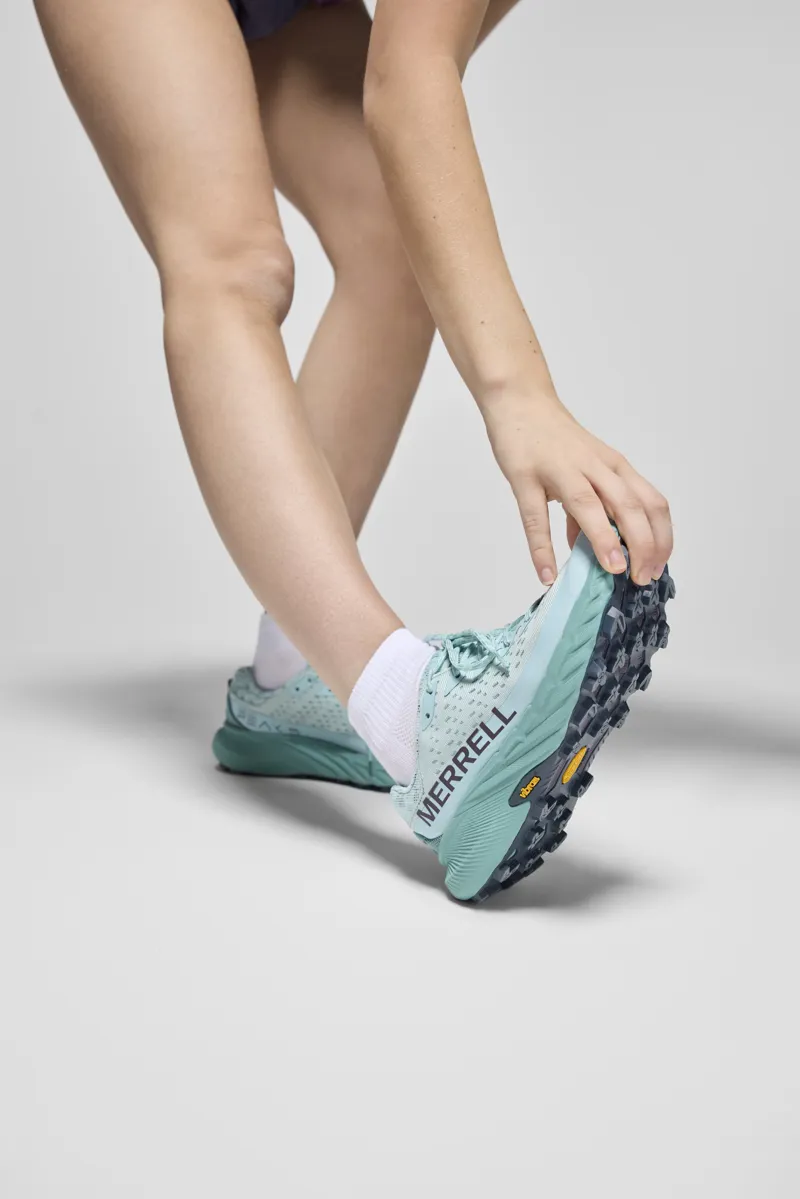 Merrell Agility Peak 5 Women's Trail Running Shoe in Frost Blue-5