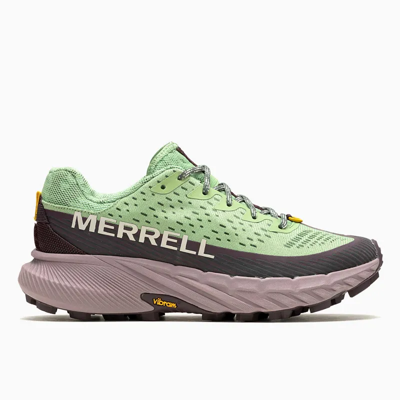 Merrell Agility Peak 5 Women's Trail Running Shoe in Pear/Burgundy