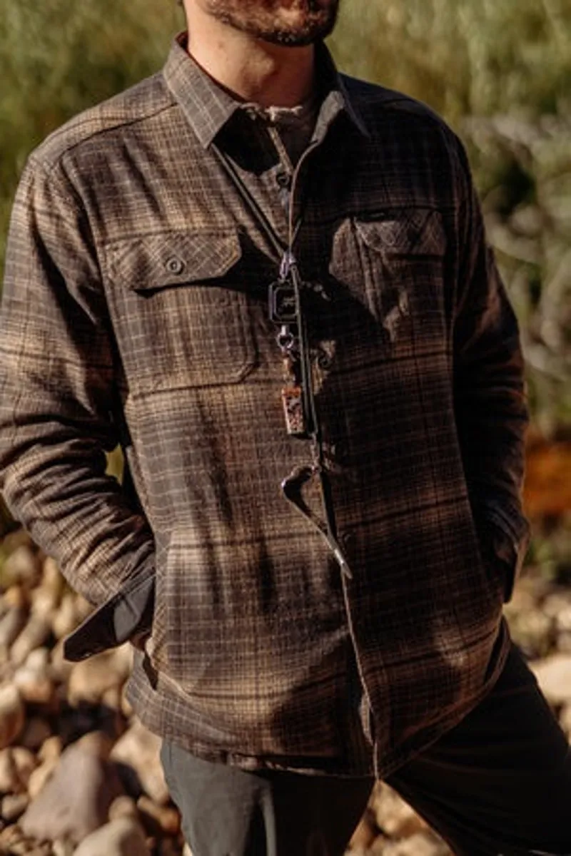 Kuhl Deviatr Shirt-Jac Men's Flannel in Driftwood-5