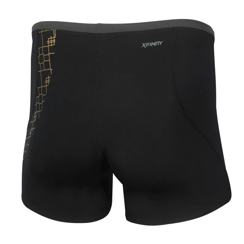 Zone3 Men's Iconic Aquashort in Black/Gold-1
