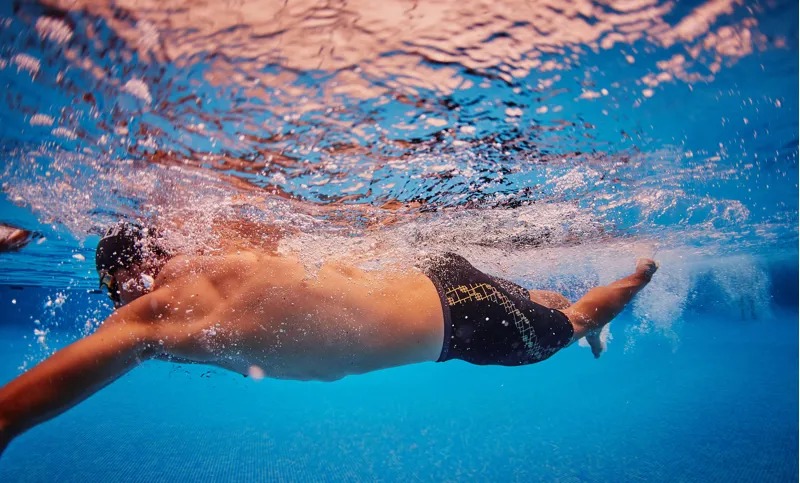 Zone3 Iconic Swim Jammers in Black/Gold-3