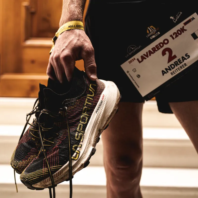 La Sportiva Prodigio Pro Women's Trail Running Shoe in Night Sky/Rosebay-3