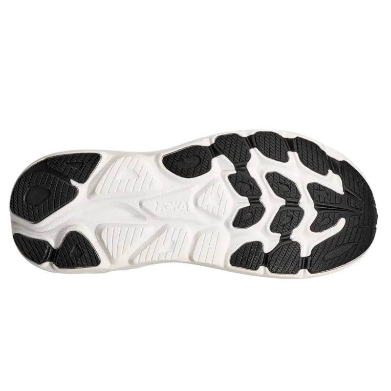 HOKA Clifton 10 WIDE Women's Road Running Shoe in Black/White-1