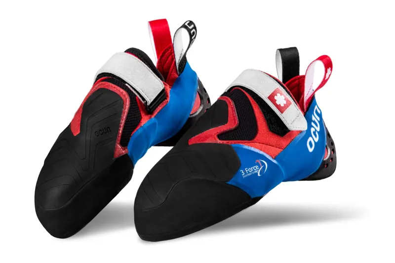 Ocun Nitro Bouldering Shoe in Blue/Red/White 