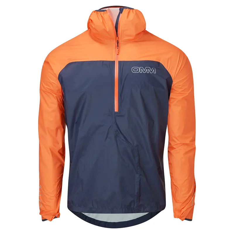 OMM Halo Smock Men's Waterproof Running Jacket in Navy/Orange