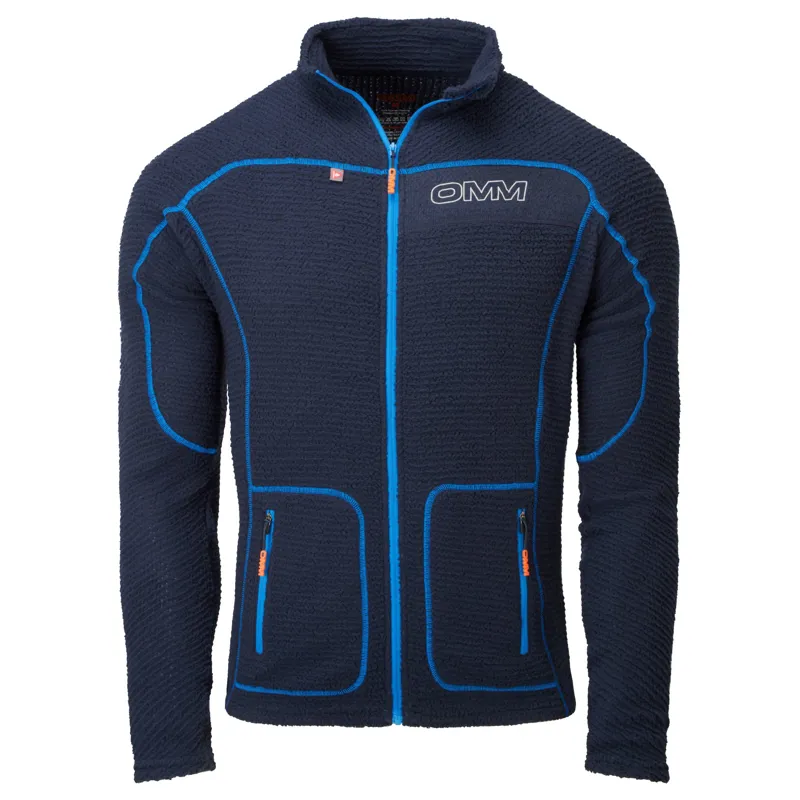 OMM Core Fleece Jacket Men's Thermal Running Top in Navy