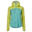 OMM Halo+ Women's Waterproof Running Jacket in Aqua/Yellow
