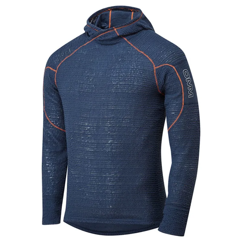 OMM Core Hoodie Men's Thermal Running Top in Navy-2