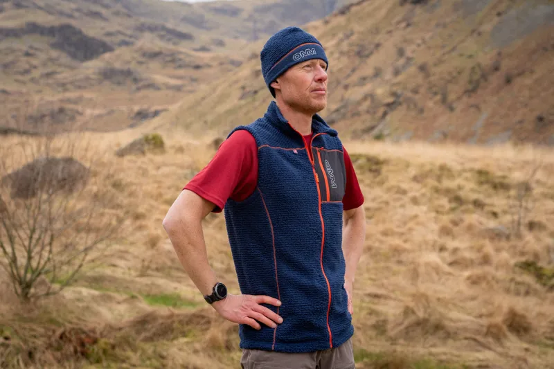 OMM Core Zipped Vest Men's Thermal Insulation Gilet Running Navy