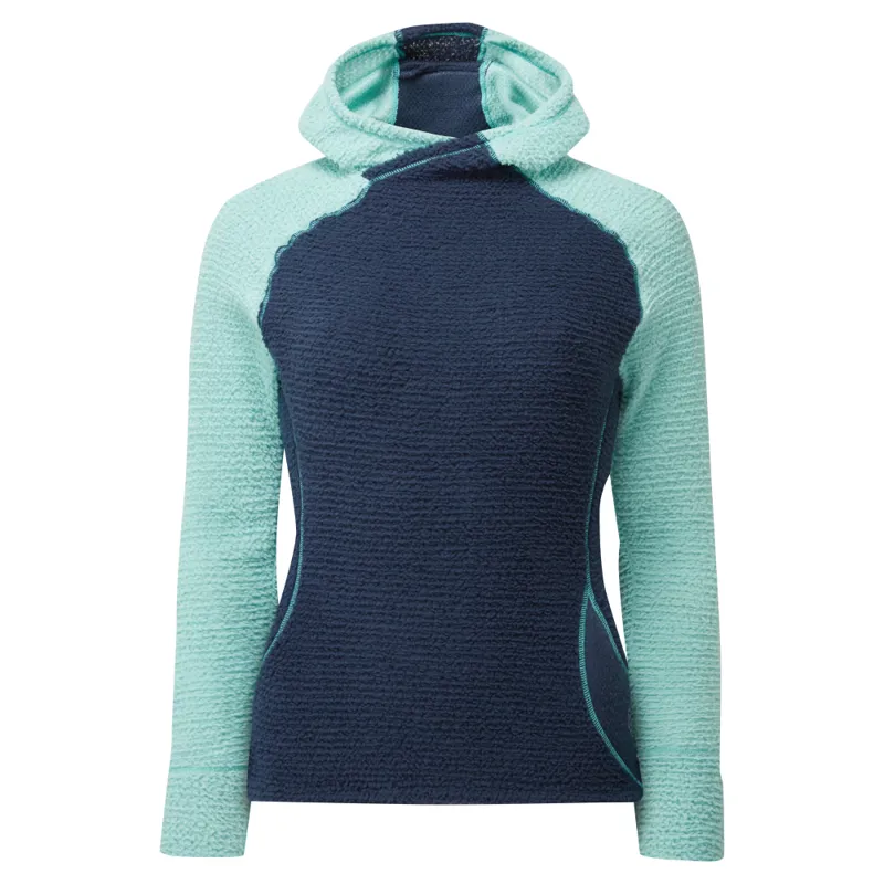 OMM Core+ Hoodie Women's Thermal Top in Navy/Aqua