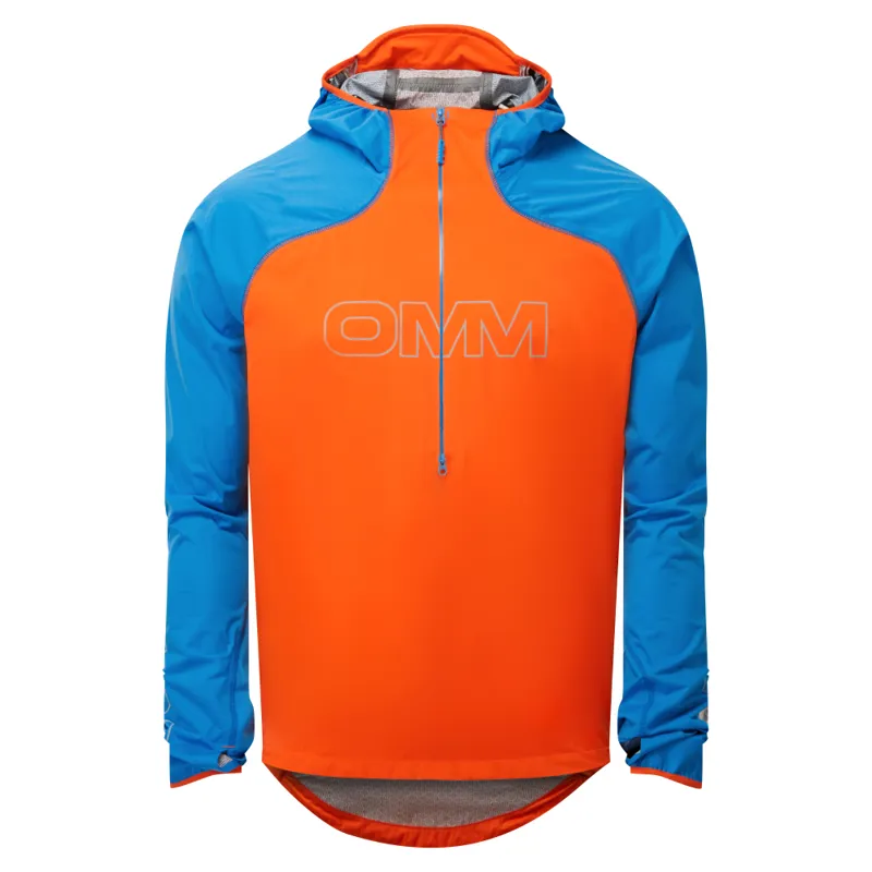 OMM Kamleika Smock Men's Waterproof Running Jacket in Orange/Blue