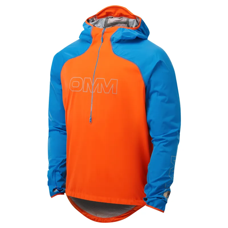 OMM Kamleika Smock Men's Waterproof Running Jacket in Orange/Blue-6