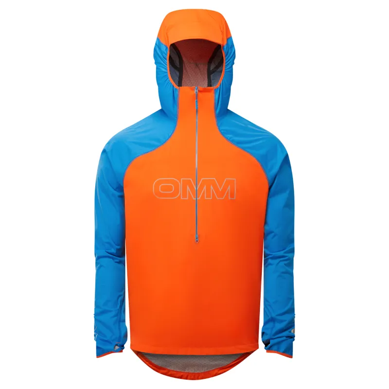 OMM Kamleika Smock Men's Waterproof Running Jacket in Orange/Blue-5