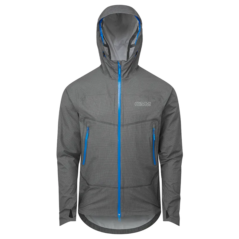 OMM Aether Men's Waterproof Running Jacket in Grey-1