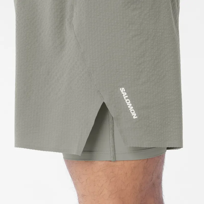 Salomon Sense Aero 2in1 5 inch Men's Trail Running Short in Castor Grey-4