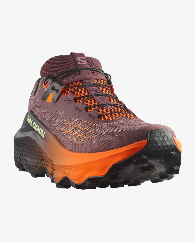 Salomon Ultra Glide 4 Women's Trail Running Shoes in Huckleberry/Black/Red Orange-5