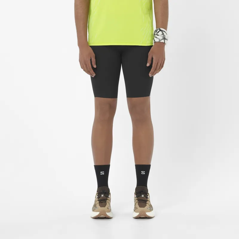 Salomon Sense Aero Men's Stow Tights 9inch in Deep Black-1