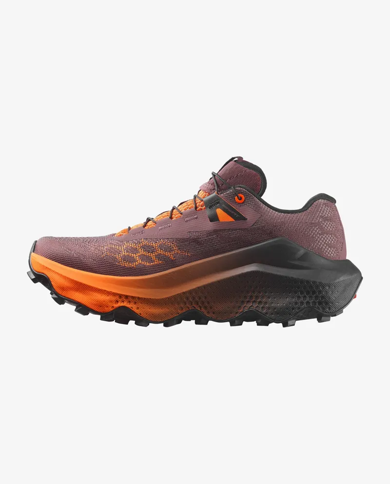Salomon Ultra Glide 4 Women's Trail Running Shoes in Huckleberry/Black/Red Orange-3
