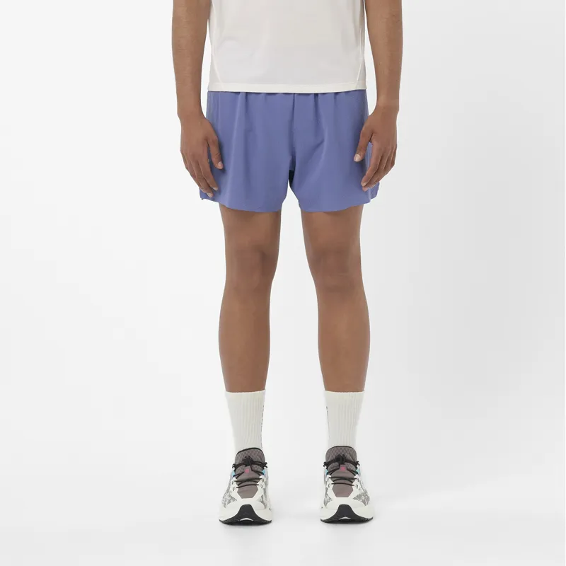 Salomon Sense Aero Stow 5 inch Men's Running Short in Clematis Blue-1