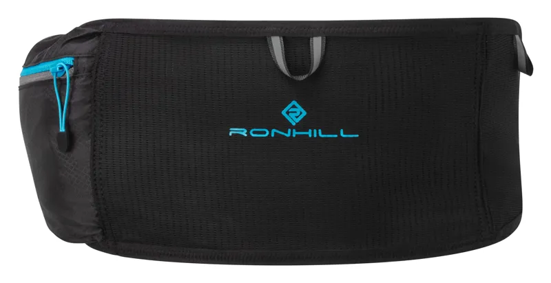 Ronhill OTM Running Belt in Black/Cyan