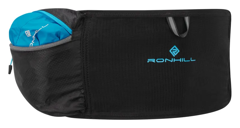 Ronhill OTM Running Belt in Black/Cyan-2