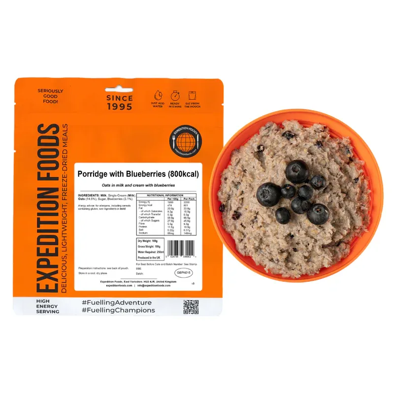 Expedition Foods Porridge with Blueberries - 800kcal-1