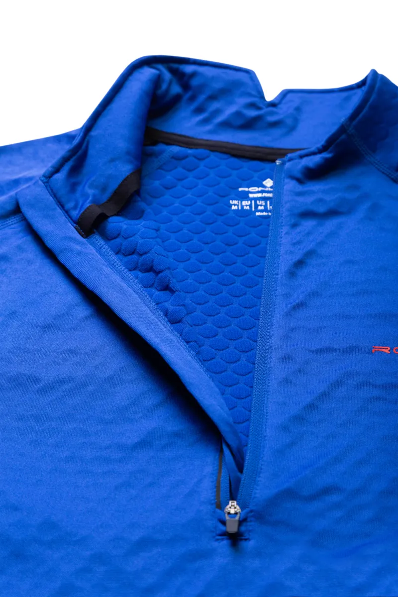 Ronhill Tech Prism 1/2 Zip Tee Men's Midlayer in Cobalt/Flame-9