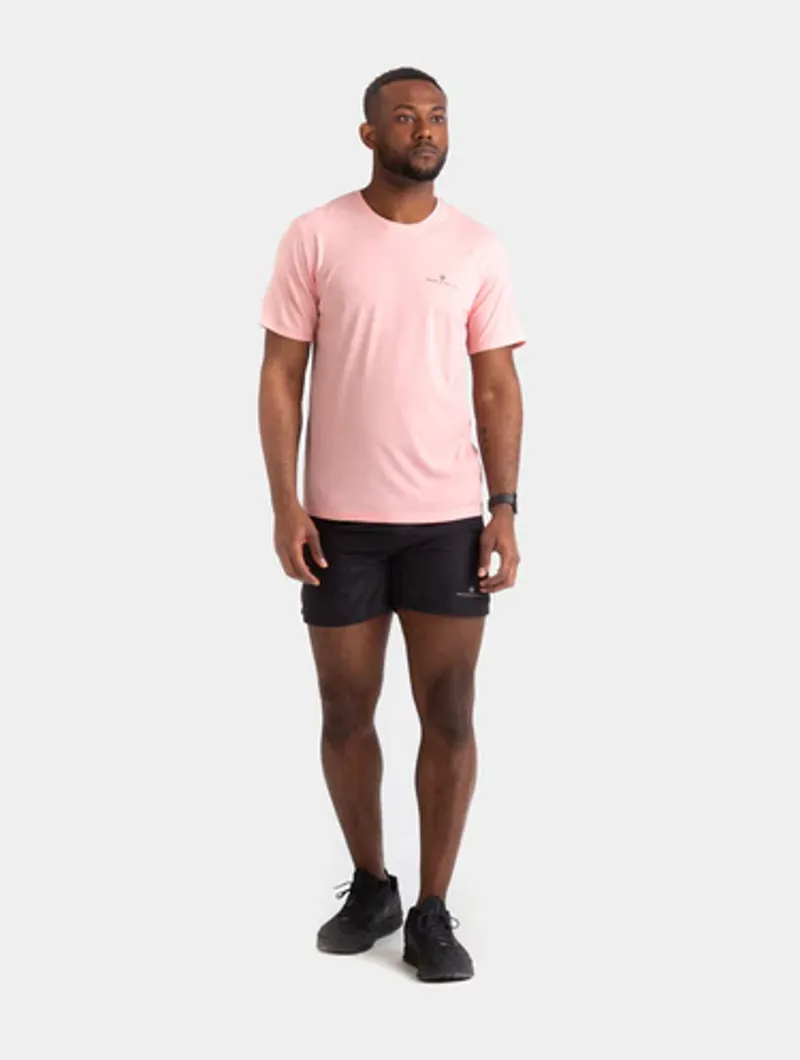 Ronhill Core 5-inch Men's Running Short in Black/Bright White-2