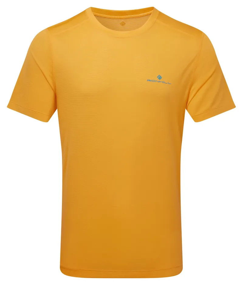 Ronhill Men's Tech S/S Tee in Sunray/Kingfisher