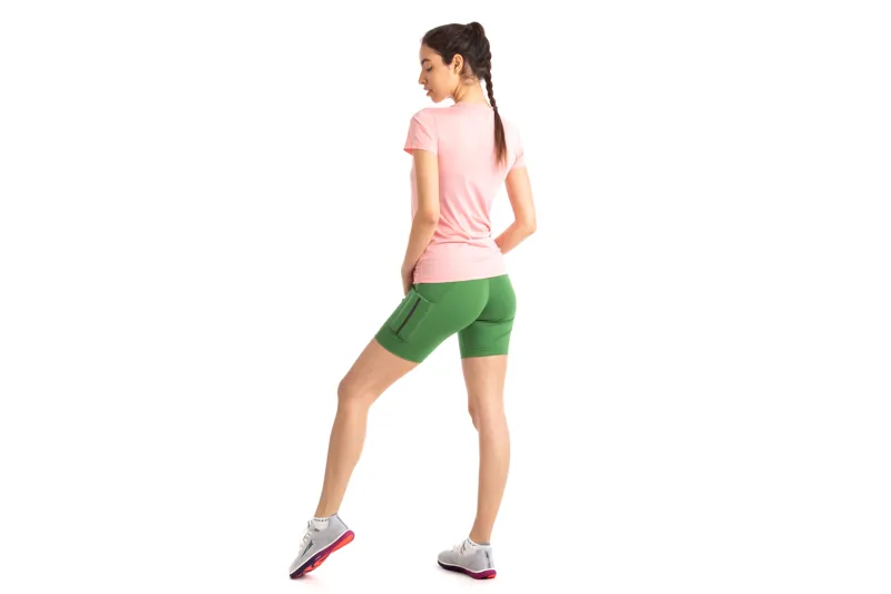 Ronhill Women's Tech S/S Tee in Bubblegum/Moss-4