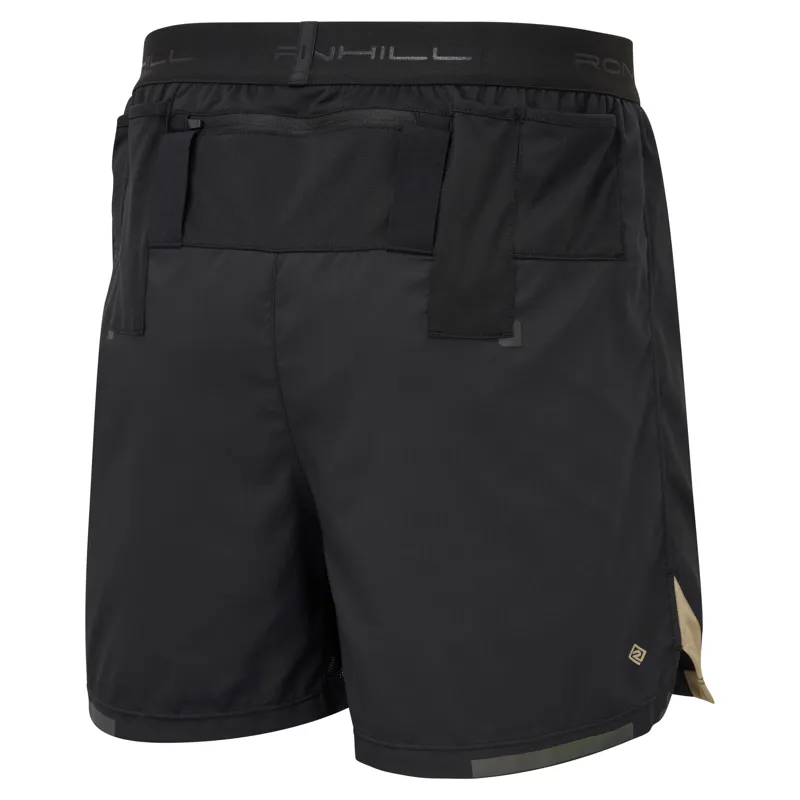 Ronhill Tech Ultra 5 Men's Running Short in Black/Latte-1